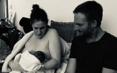 Born weighing 7 lb 11 oz, in our living room, just how we wanted it.